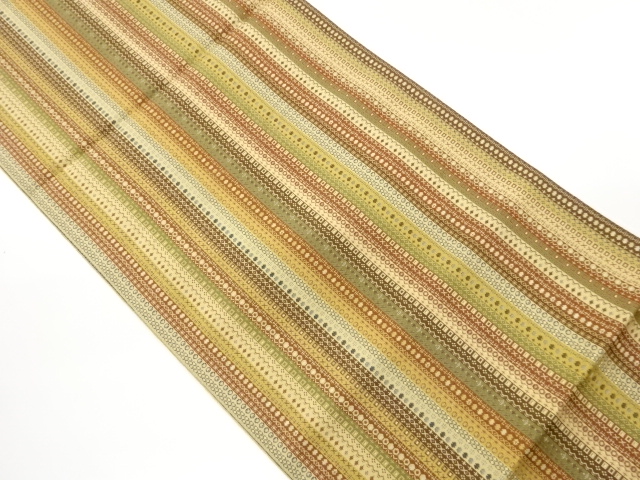 JAPANESE NAGOYA OBI / CHIKUZEN HAKATA / WOVEN GEOMETRIC